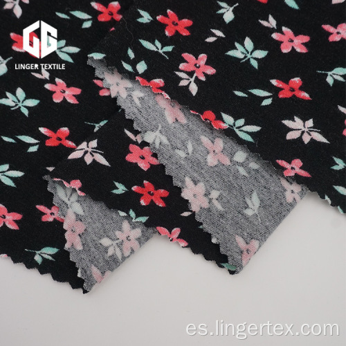 Tela estampada de rayón suave y transpirable para vestido de dormir